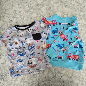 Little Sleepies | 18-24 Months | Pirates T-Shirt, To The Rescue Crewneck